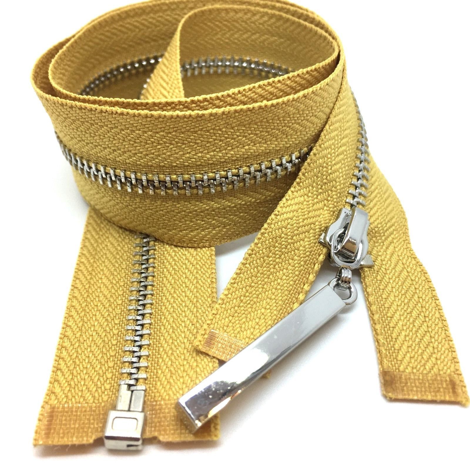 metal zip open end