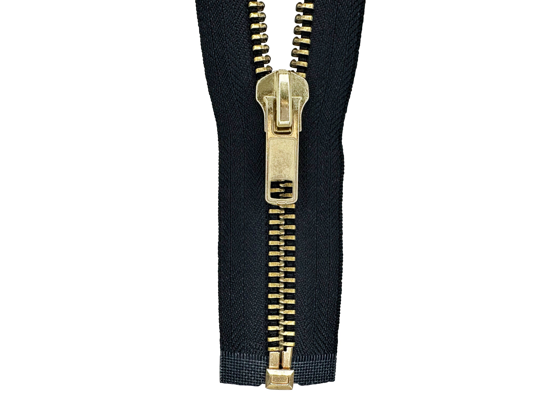 10 Brass Separating Jacket Zipper Black 2