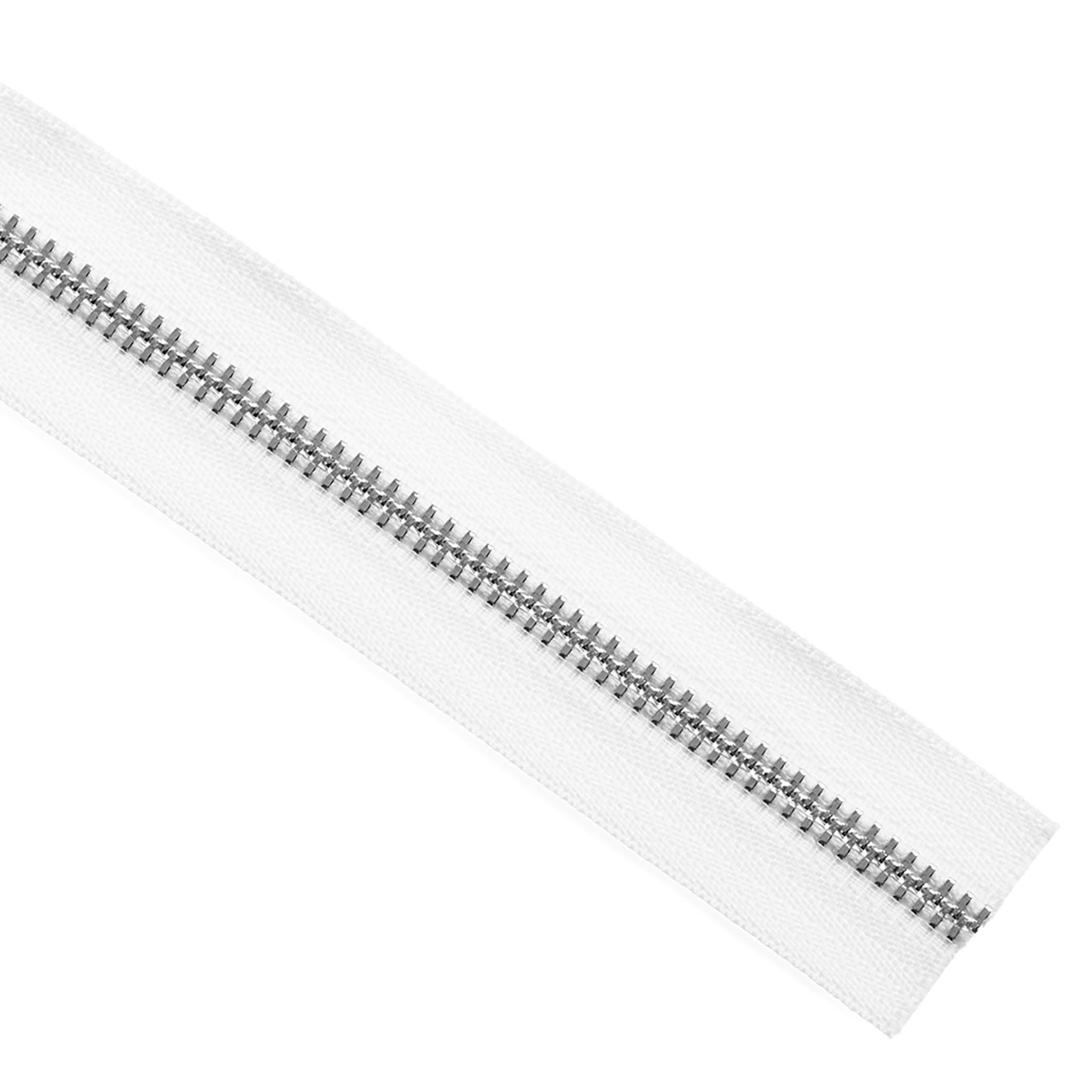 #10 White/Aluminum Continuous Metal Zipper Chain