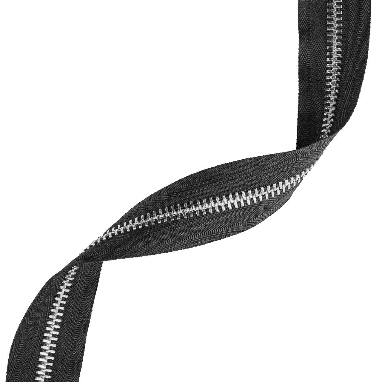 #10 White/Aluminum Continuous Metal Zipper Chain