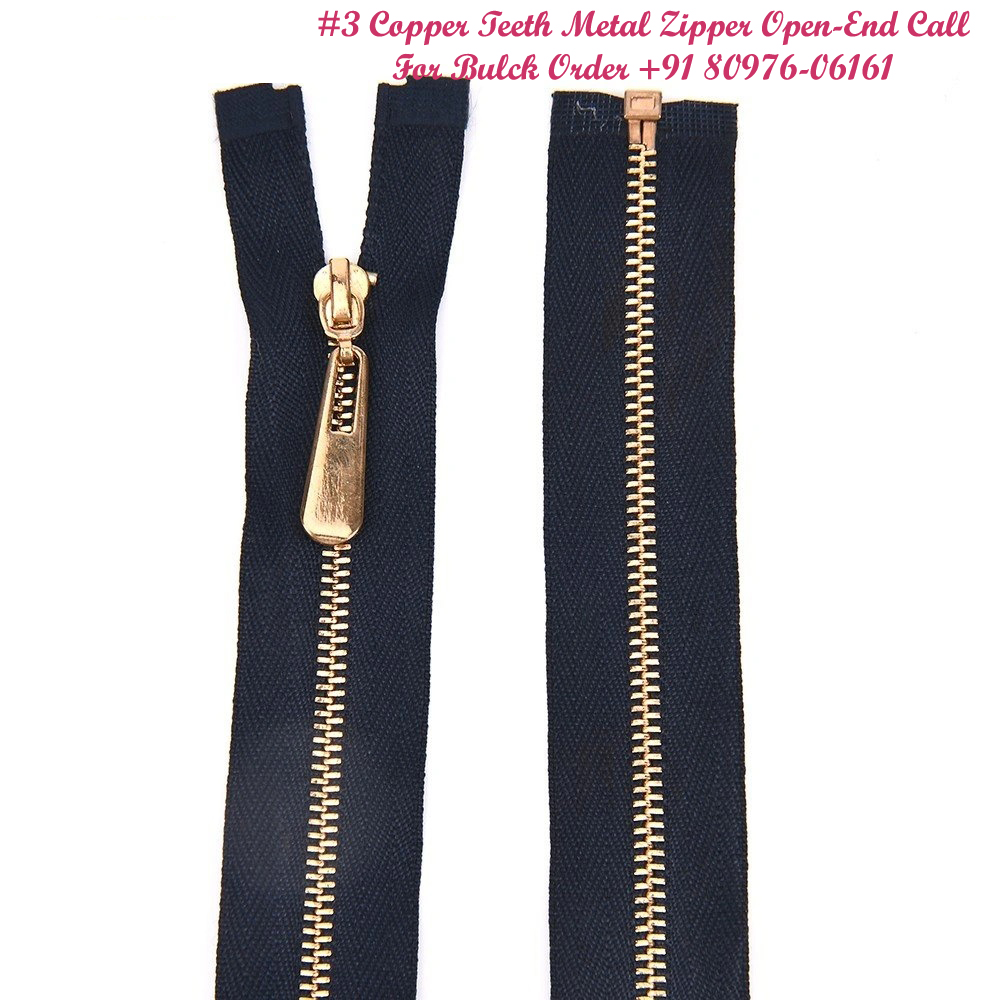 3 matte finished brass zipper chennai