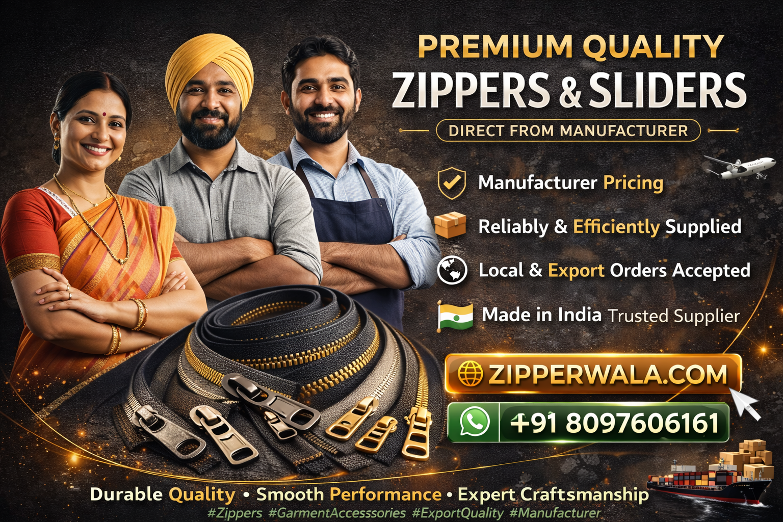 Zipper Manufacturers & Wholesalers in Delhi